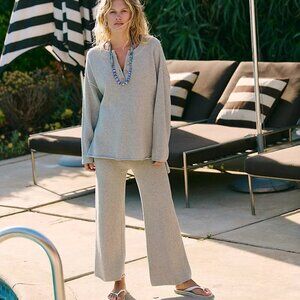 Free People Beach Hailee Light Heather Gray Sweater Set